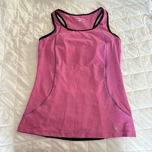 Xersion Womens Size Small Tank Top Pink Sleeveless Built In Bra Activewear Yoga